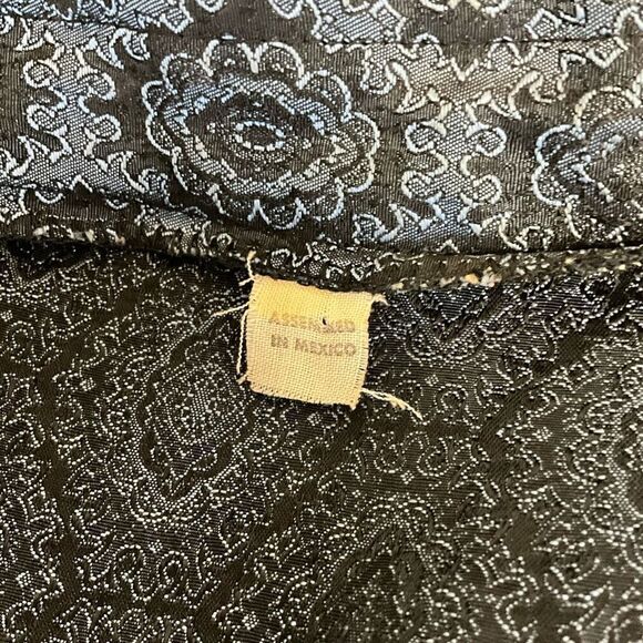 Vintage Women’s Small Japanese Kimono Style Button Down Blouse Top Puff Sleeve - Picture 11 of 12